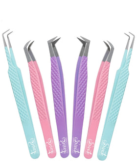 SIVOTE lash tweezers with volume boot in pastel colors for precise lash pickup