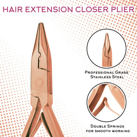 SIVOTE micro beads closer plier in rose gold for secure bead closures