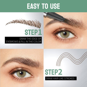 SIVSEA ultra-fine brush tip creates soft, realistic brow lines.
