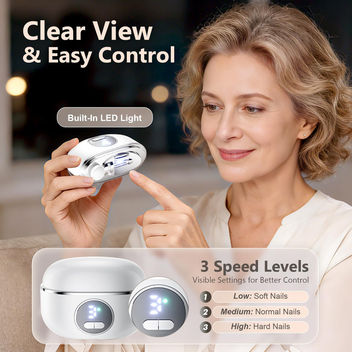 Siymeir built-in nail catcher keeps workspace clean.