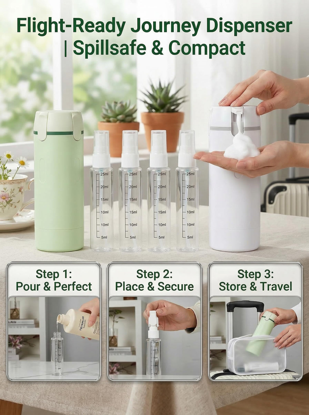 SJIJEJD transparent body lets you see remaining product.