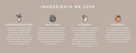 SJOLIE aloe vera infusion moisturizes skin during self tanning.