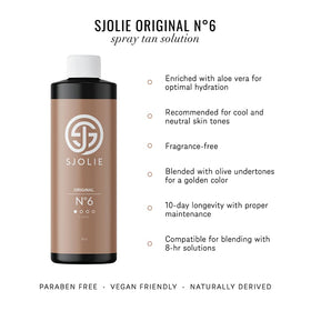 SJOLIE bronze drops close-up showing even bronze without orange tint.