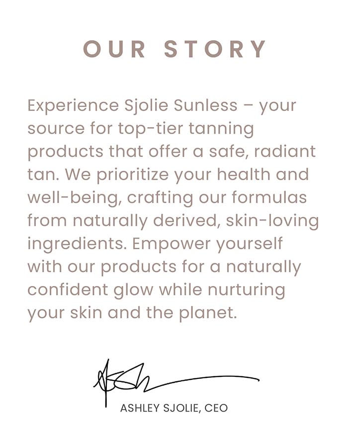 SJOLIE Rapid Spray Tan before and after results for reference