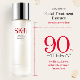 After cleansing, SK-II Essence helps balance and prep skin.