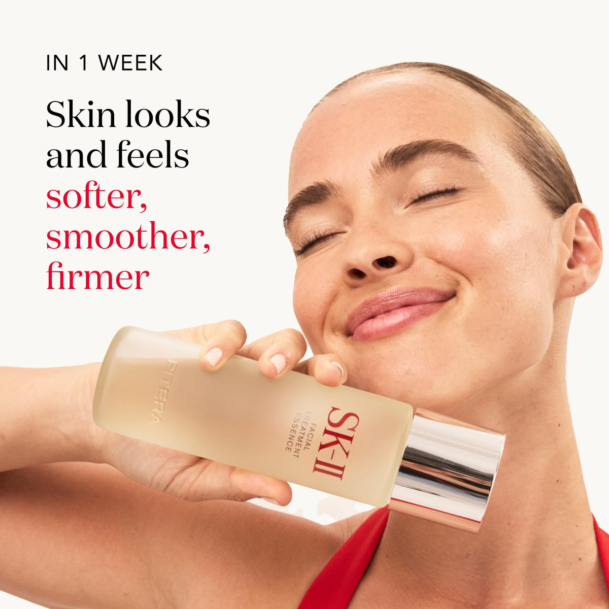 Daily-use SK-II Facial Treatment Essence supports skin hydration.