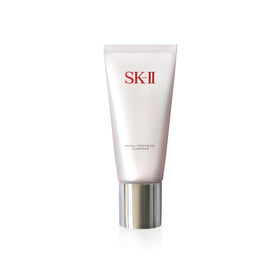 SK-II Foaming Cleanser bottle with pour showing luxurious lather and makeup removal