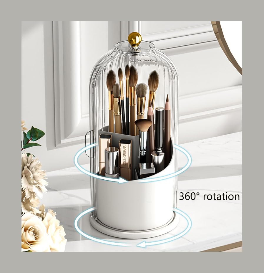 Skatx dust-proof brush storage features a clear grid for easy access.