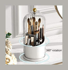 Skatx dust-proof brush storage features a clear grid for easy access.