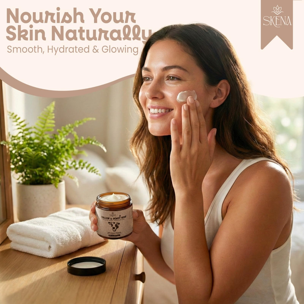 Absorbs quickly without leaving a greasy residue.