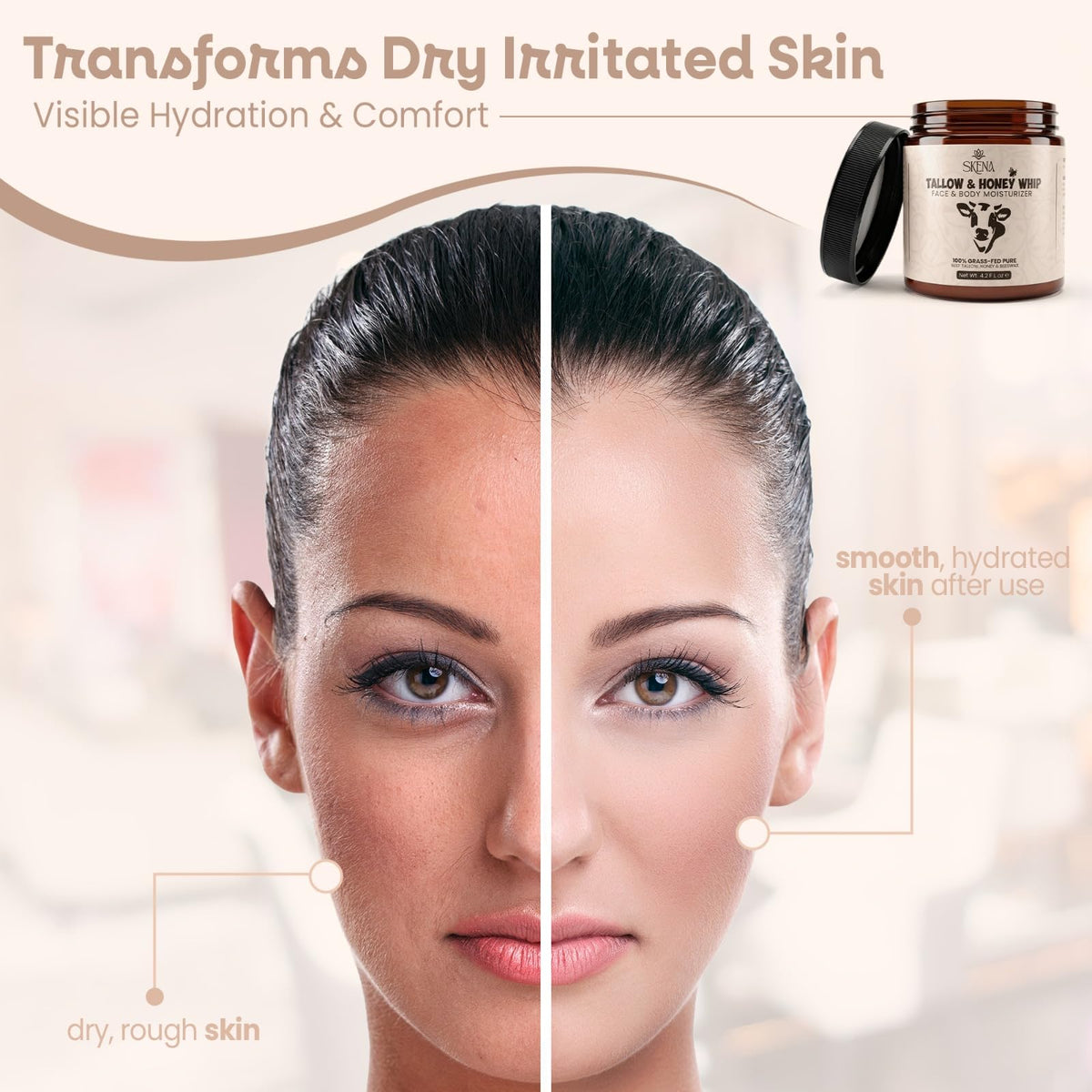 Sensitive skin friendly, with no parabens or artificial fragrances.