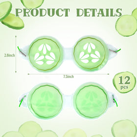 Skicuff gel eye mask with cucumber for warm or cold comfort.