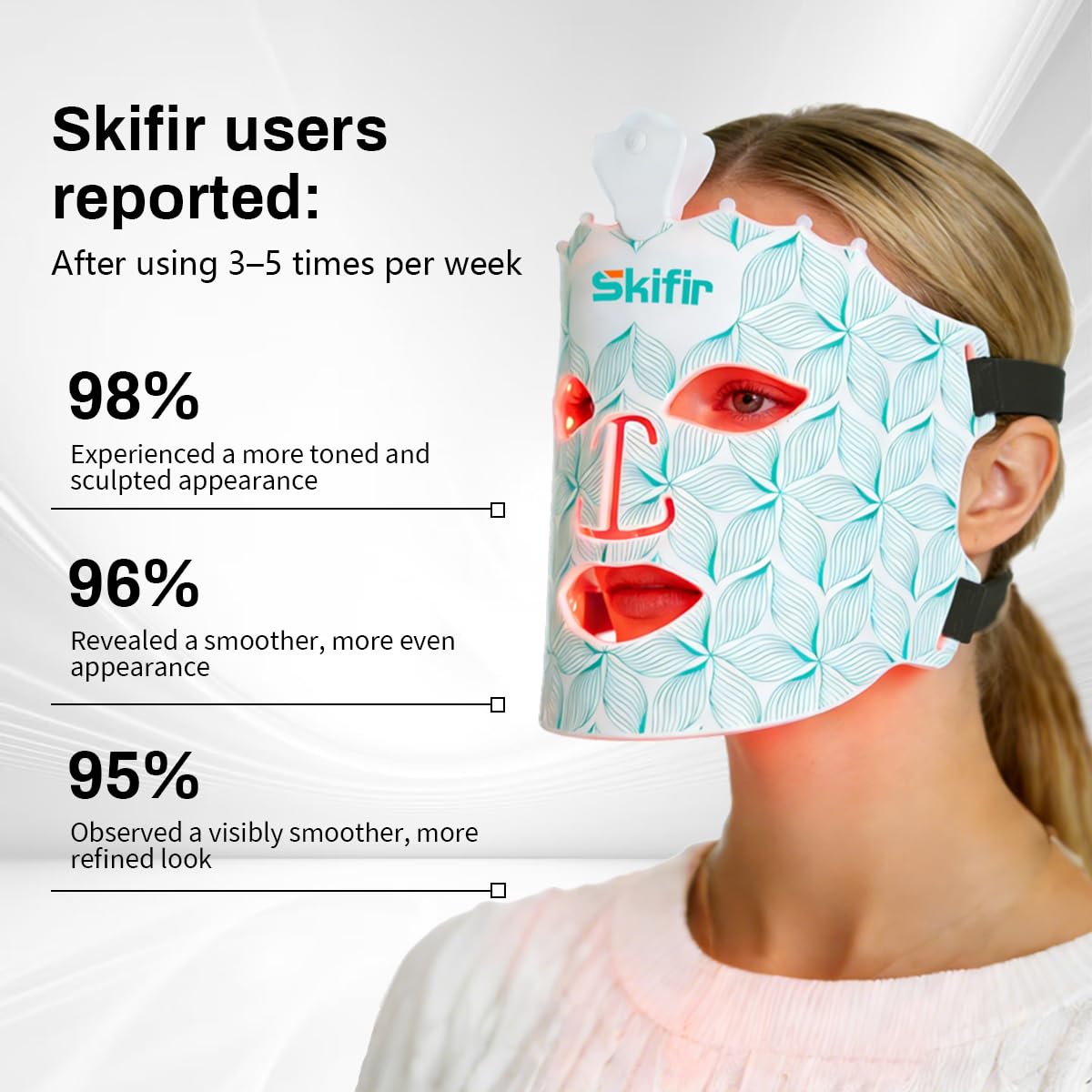 SKIFIR mask with mini remote control for easy settings adjustment.