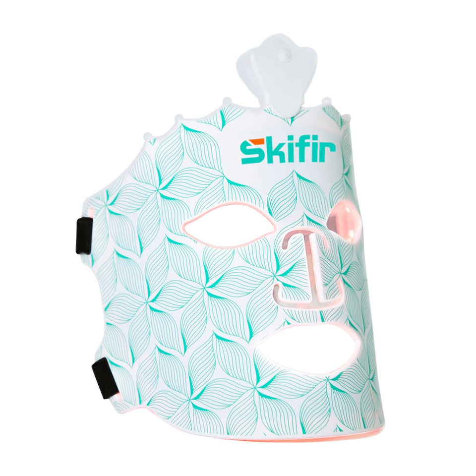 SKIFIR wireless photoelectric mask in folded design for travel convenience.