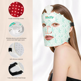 Rechargeable battery powers cordless SKIFIR mask sessions on the go.