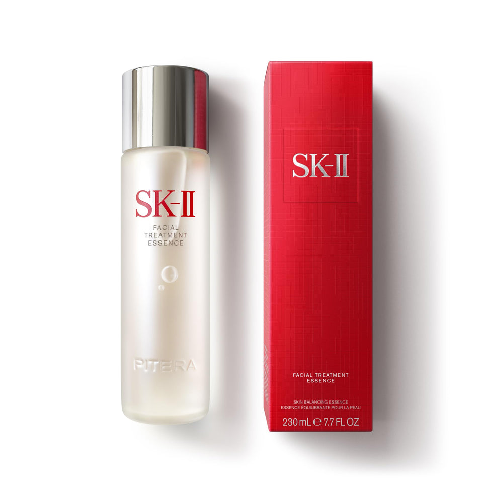 SK-II Facial Treatment Essence bottle pour for quick hydration and glow