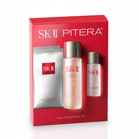 Packaging display of SK-II First Experience Set for travel-friendly routine