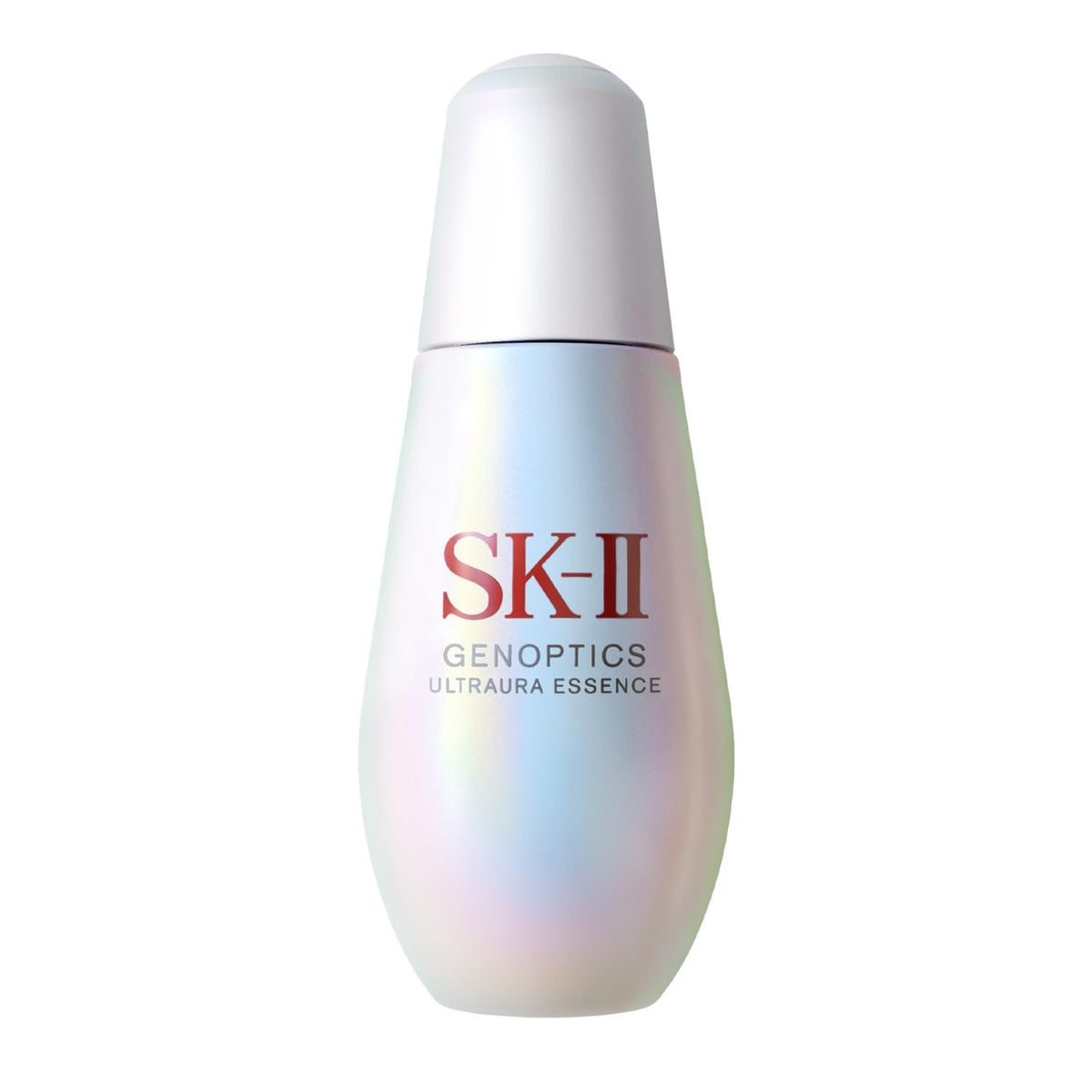 SK-II GenOptics Essence bottle with dropper for brightening and even tone.