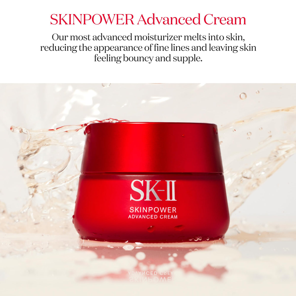 Close-up of SK-II SKINPOWER jar front view highlighting firming cream.