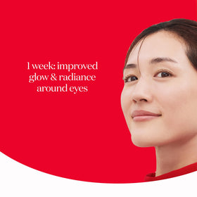 SK-II SkinPower under-eye cream being dabbed around eye area for smoothing.