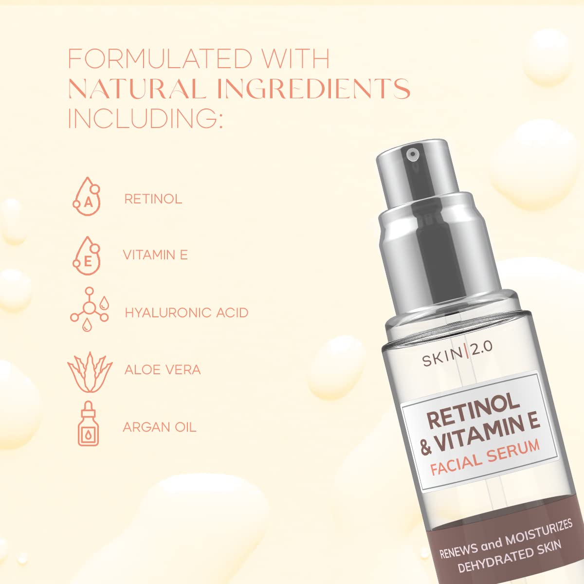 Skin 2.0 cruelty-free label on bottle emphasizes ethical skincare