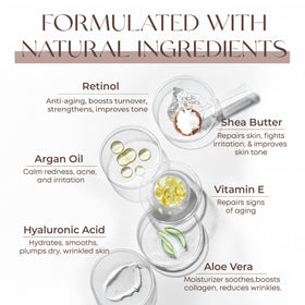 Dermatologist-tested badge on packaging reinforces trusted skincare.