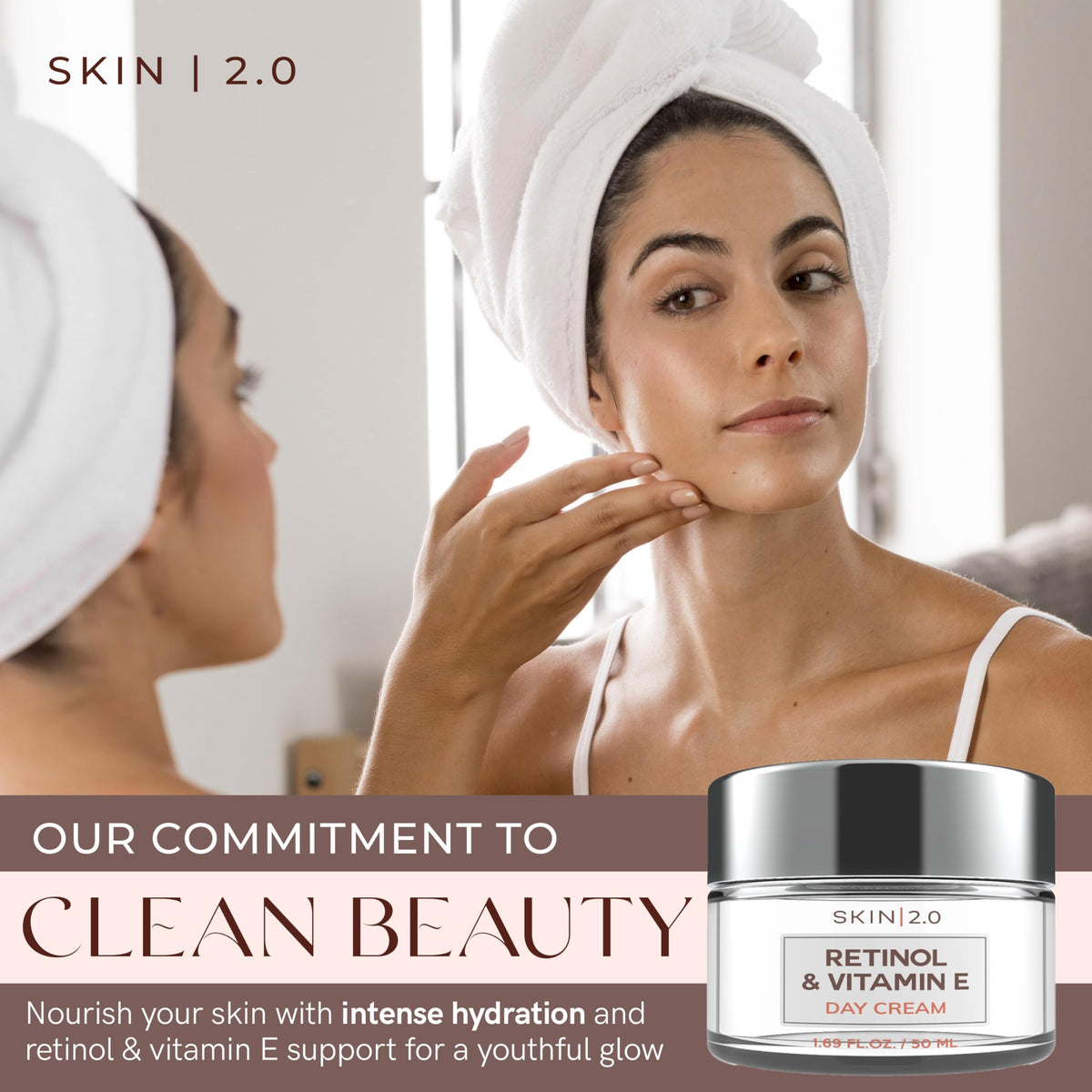 Texture swatches showing the light, non-greasy formula for even skin feel.