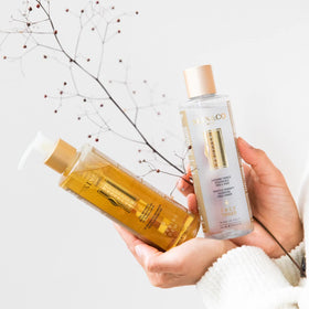 SKIN&CO Roma Truffle Therapy bottle with gel swirl for refreshing cleanse.