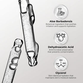 SKIN DEVA Hyaluronic acid serum closeup highlights smooth texture.