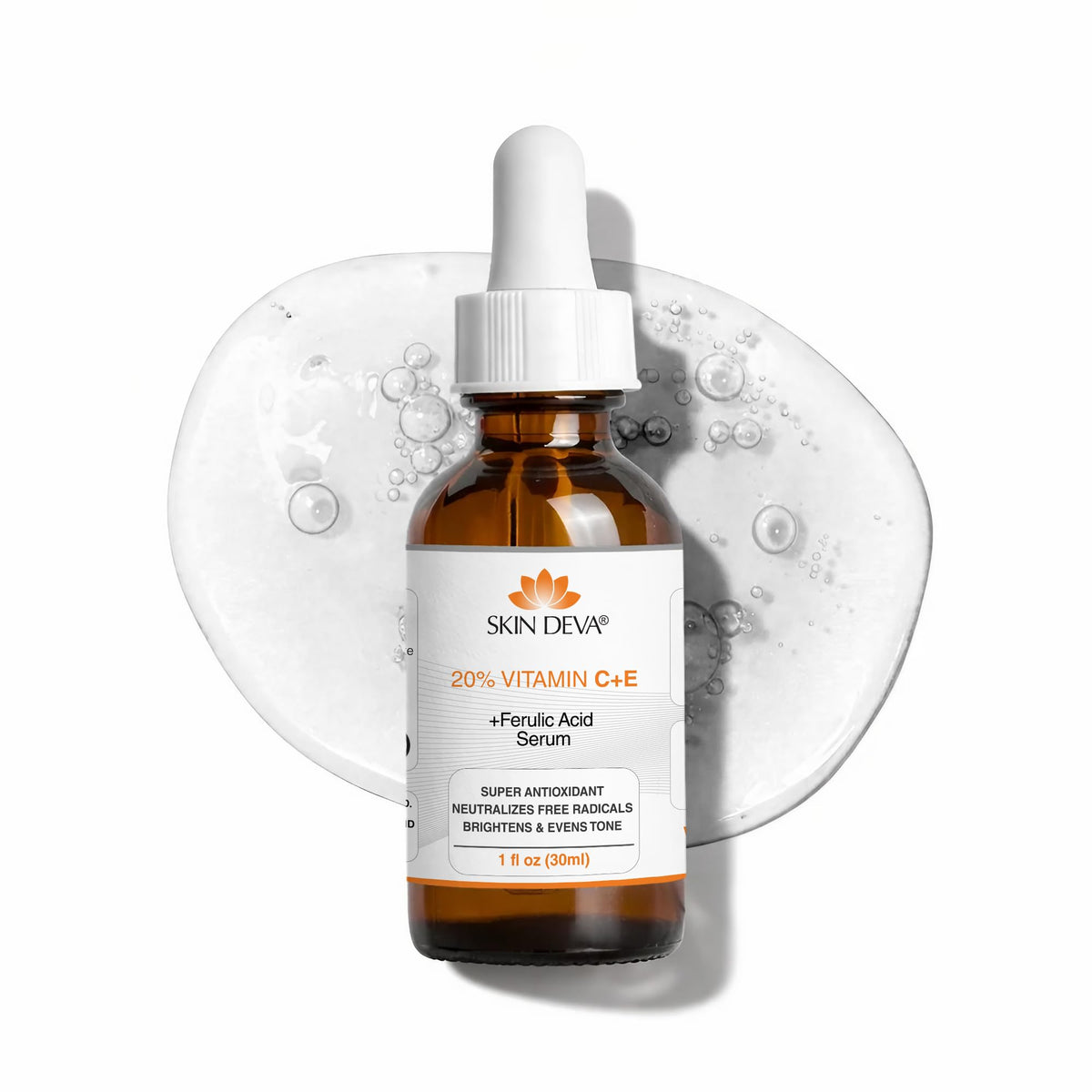 Skin Deva serum dropper dispensing, showing precise dosage for daily use.