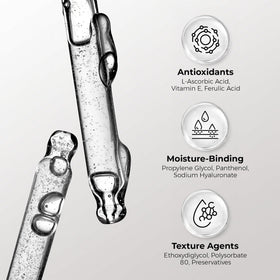 Skin Deva serum with hyaluronic acid visual emphasizing hydration benefits.
