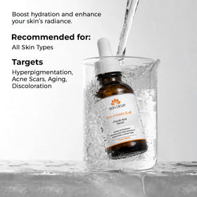 Skin Deva serum with moisturizer layer illustrating a non-greasy finish.