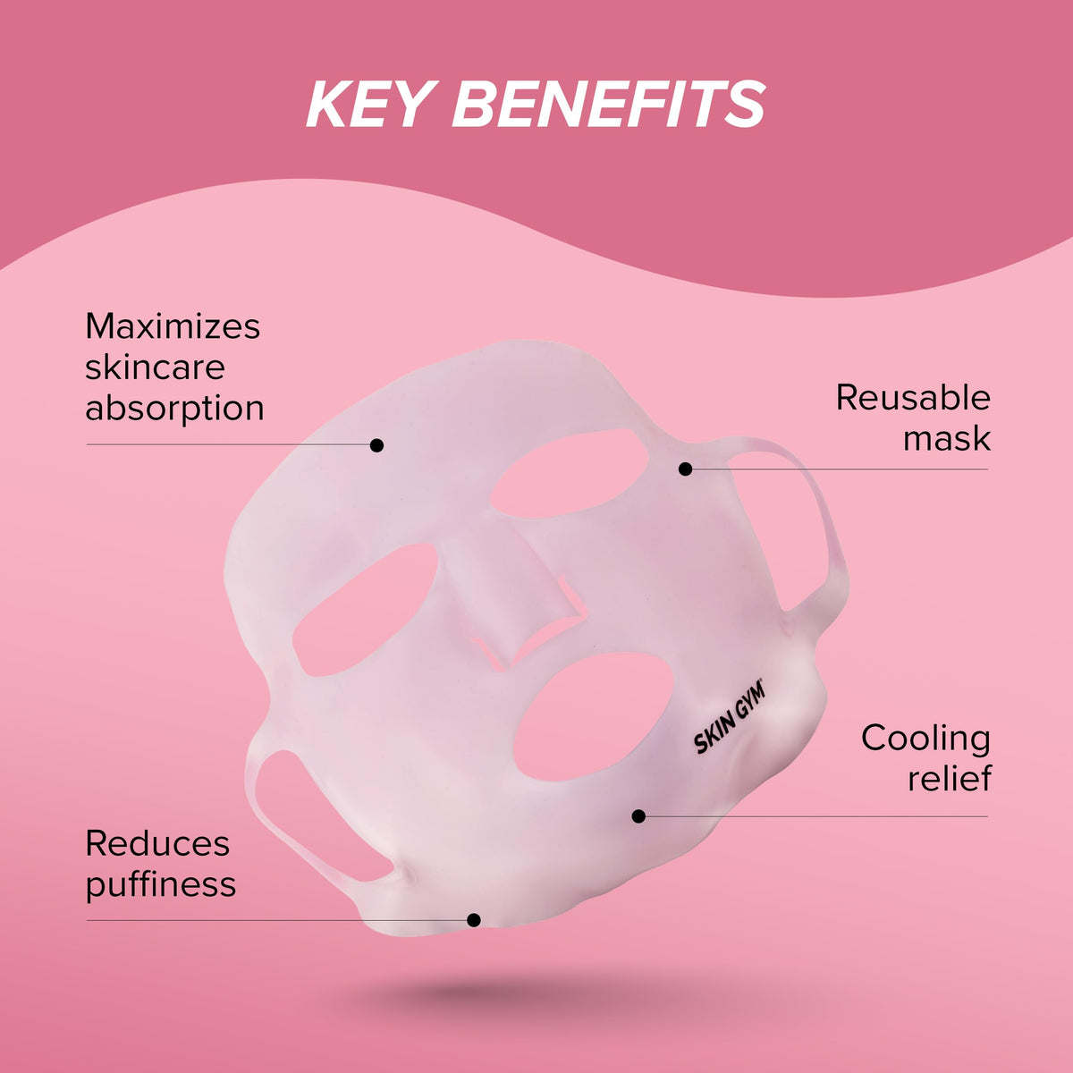 SKIN GYM silicone mask fits softly for daily use with serums and creams