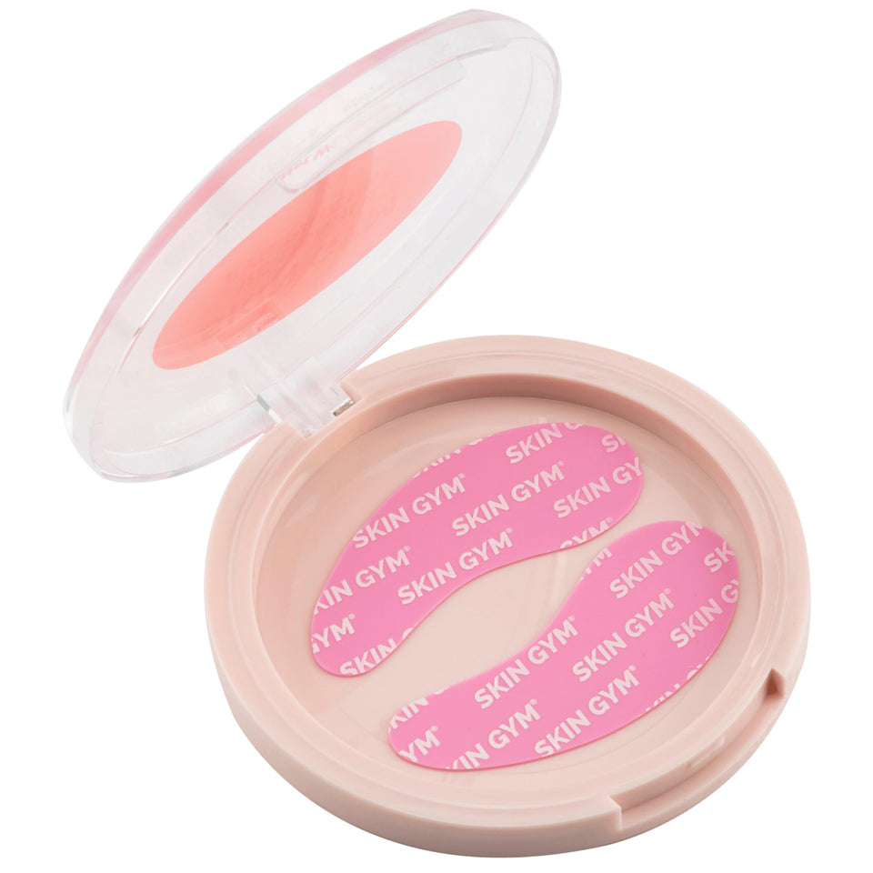 Skin Gym reusable eye mask close-up showing hydration seal.