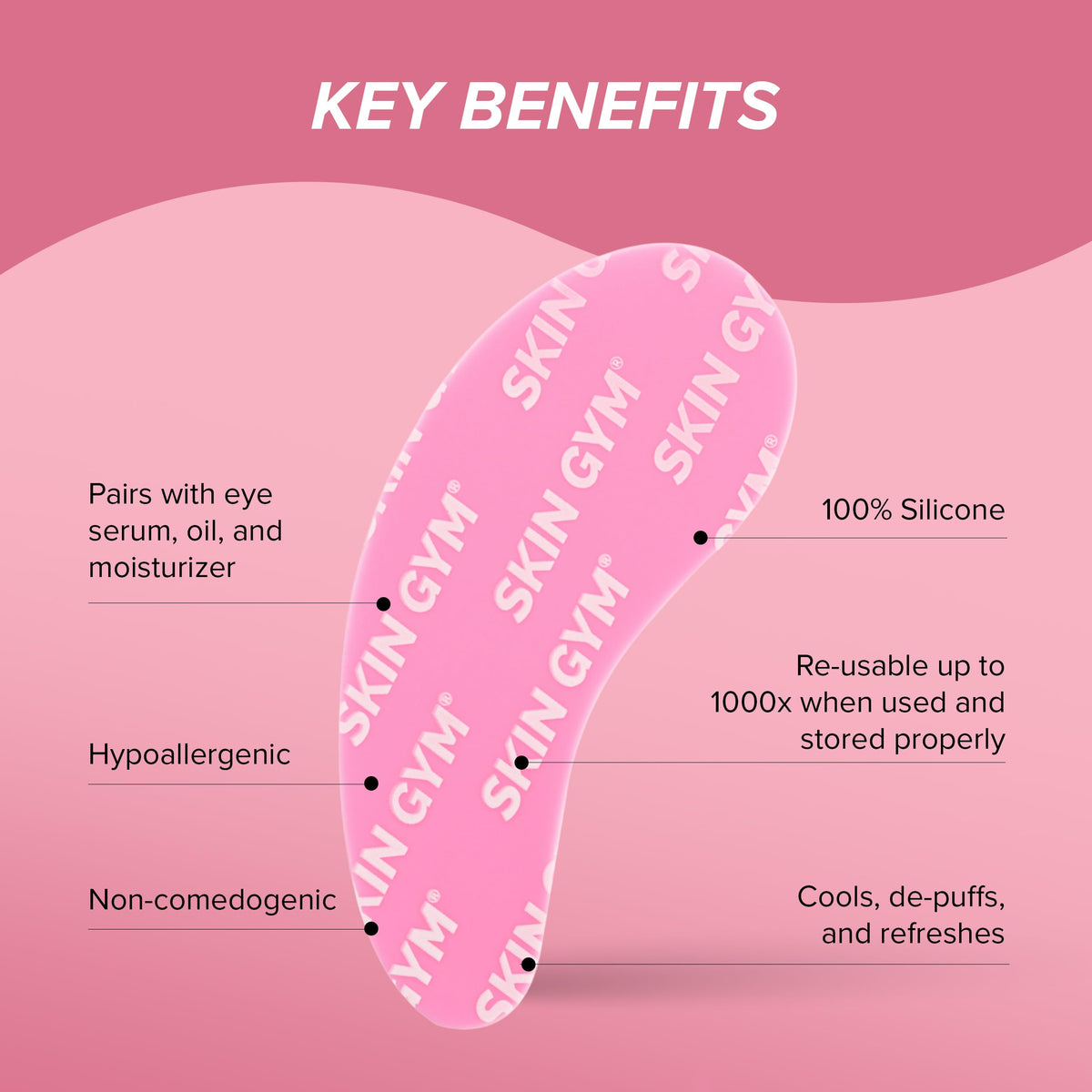 Skin Gym reusable eye mask contours comfortably for daily use.
