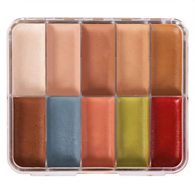 Skin Illustrator On Set Flesh Tone Palette applying on skin for realistic texture matching