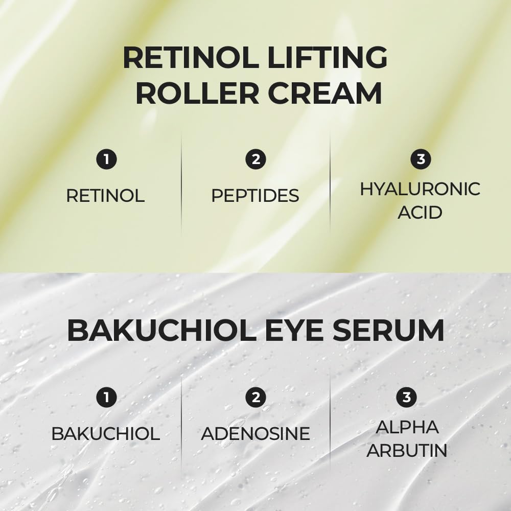 Bakuchiol Eye Serum gel texture visible on skin
