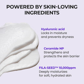 SKIN&LAB Barrierderm Cream texture closeup melting into skin for hydration.
