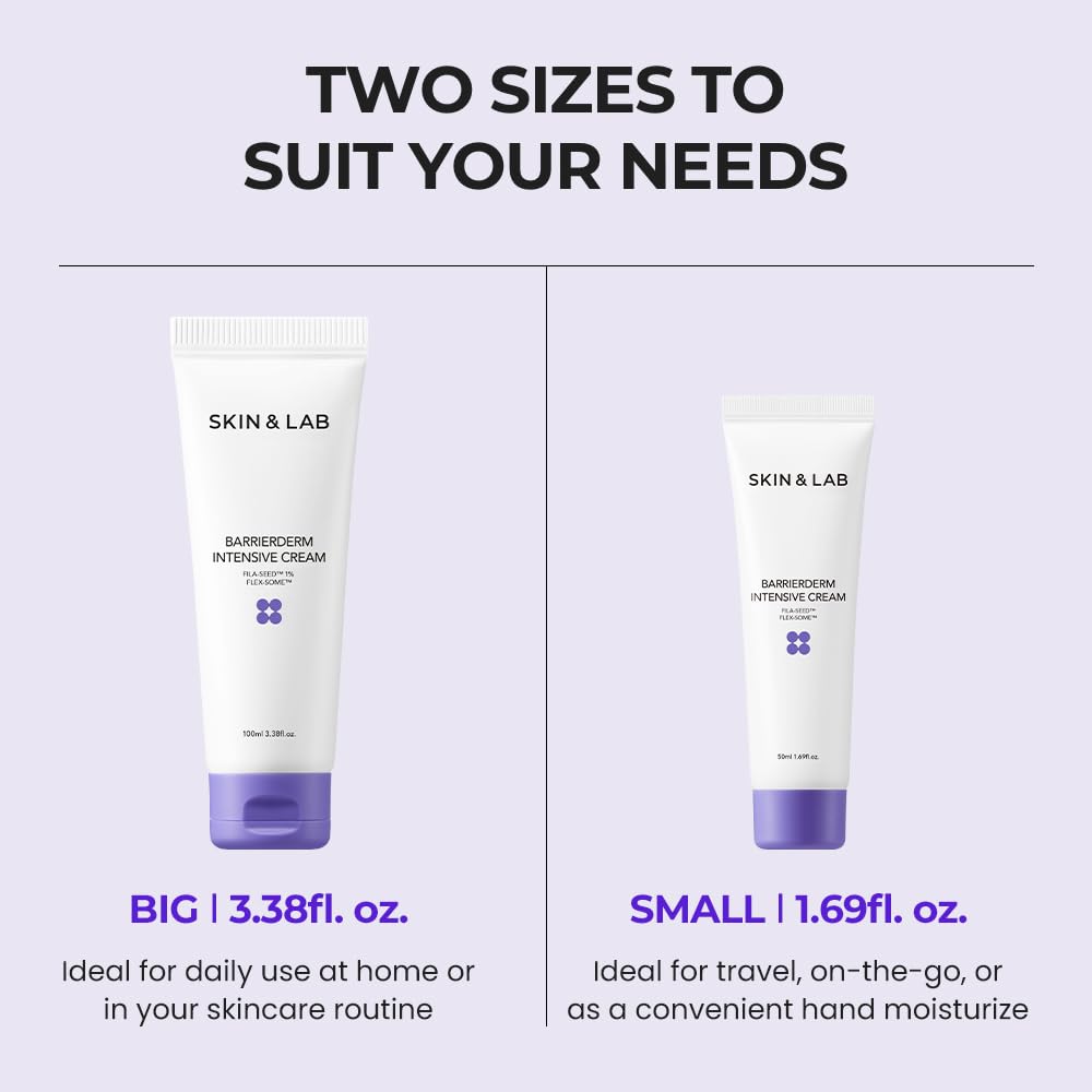 SKIN&LAB Barrierderm fragrance-free label and derm-tested badge.