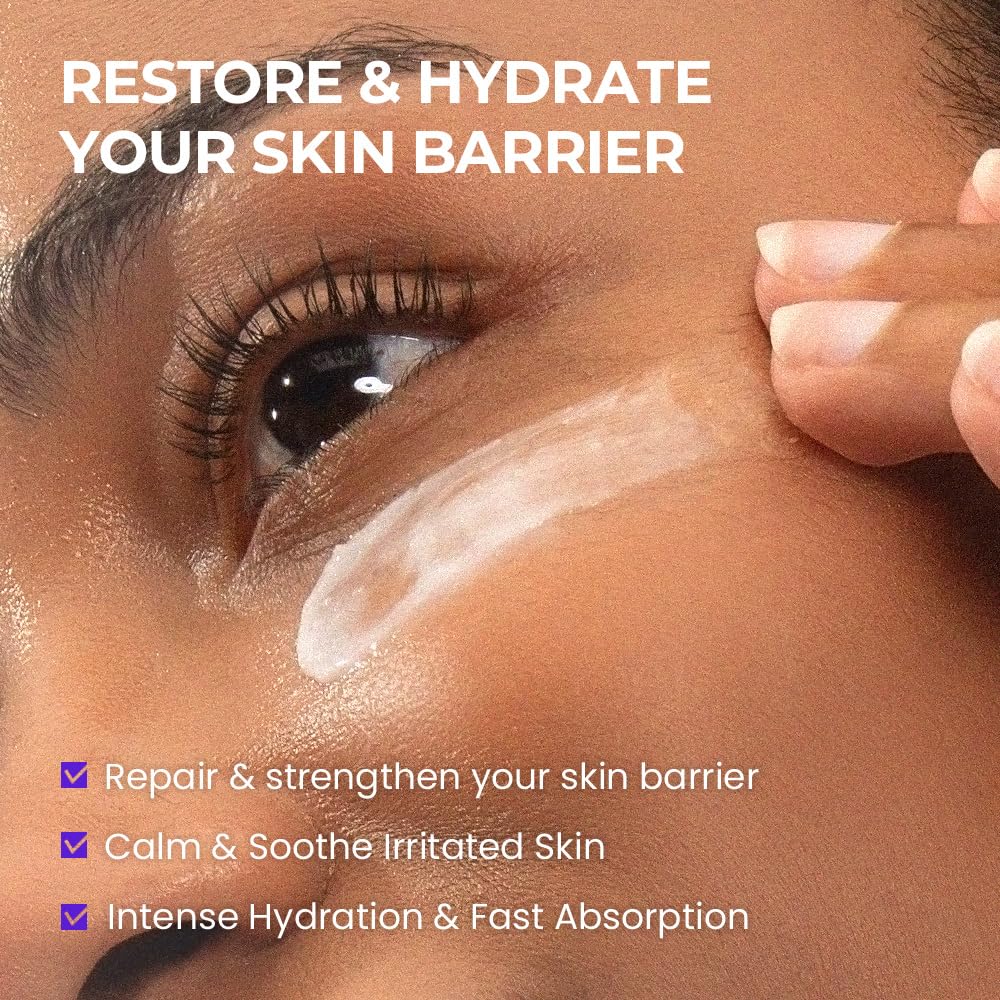 SKIN&LAB Barrierderm Intensive Cream jar back, fragrance-free formula for dry or sensitive skin.
