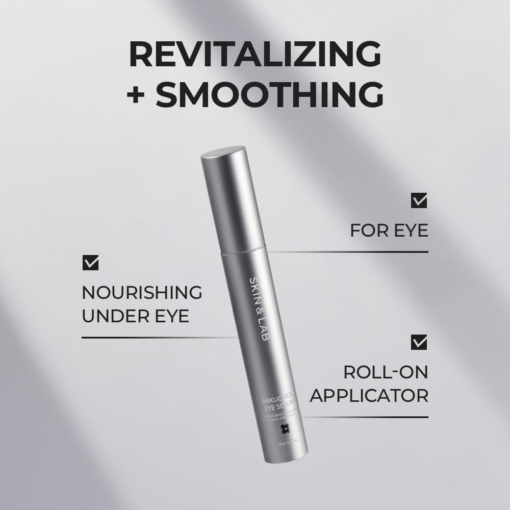 Close-up of vegan skincare label on SKIN&LAB product