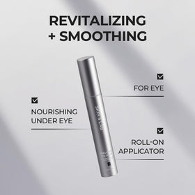 Close-up of vegan skincare label on SKIN&LAB product