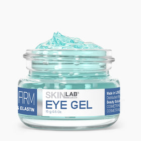 SKIN LAB Lift & Firm Eye Gel application shows smooth, hydrating under-eye coverage.