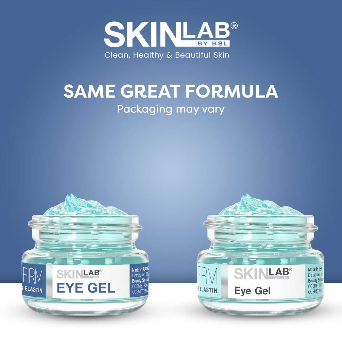 SKIN LAB Lift & Firm Eye Gel dispense demonstrates quick, non-greasy delivery.