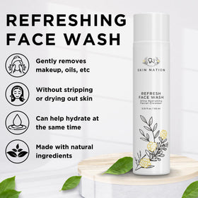 Skin Nation Hydrating Gentle Face Wash foamy lather for gentle cleansing