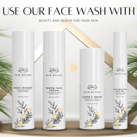 Skin Nation Hydrating Gentle Face Wash green tea and cucumber hint refreshment