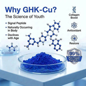 Skin Perfection GHK-Cu powder mixed with hyaluronic acid for a custom facial serum.