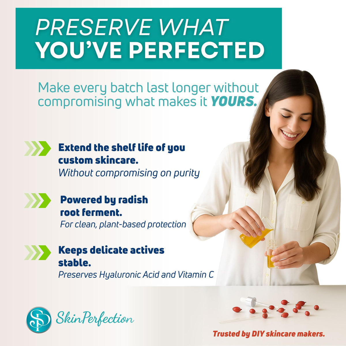 Skin Perfection Leucidal Liquid ingredient label: eco friendly natural preservative option