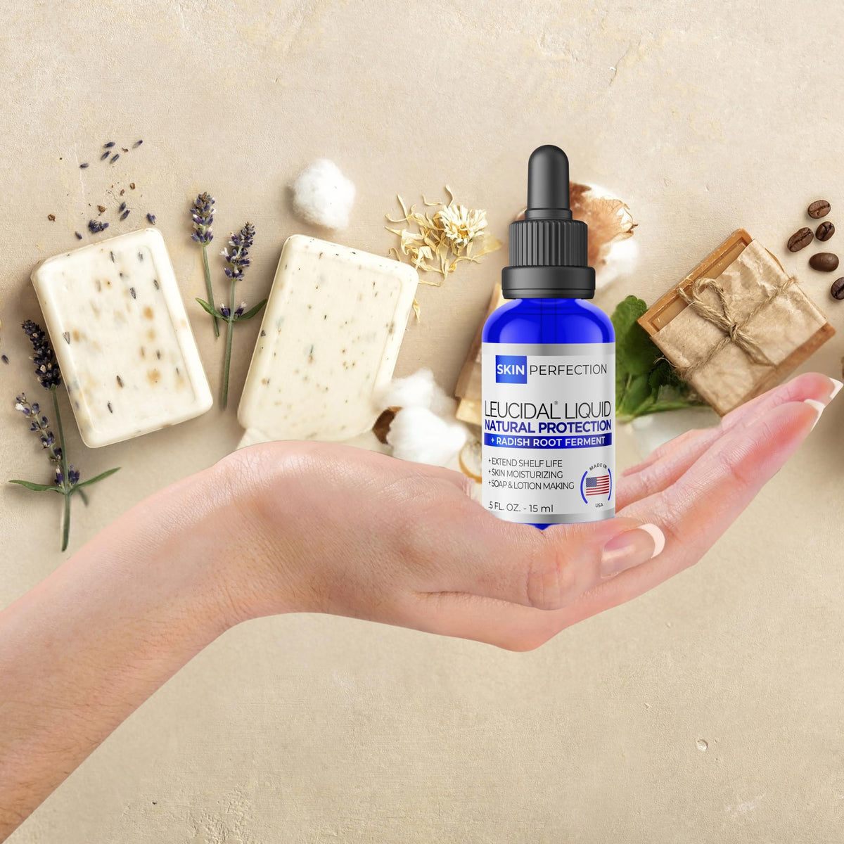 Skin Perfection Leucidal Liquid vegan friendly formula: preserves cosmetic products gently and effectively