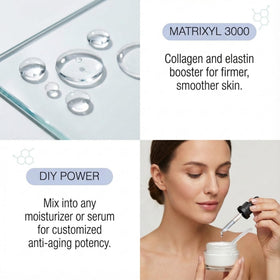 Skin Perfection Matrixyl 3000 serum dropper dispensing for easy DIY use